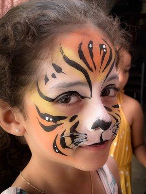 Tiger face painting