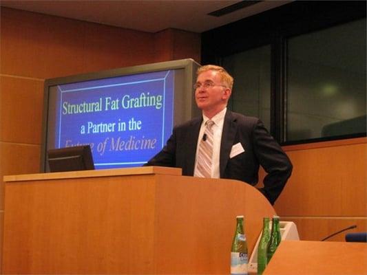 Dr. Sydney Coleman lectures worldwide on his structural fat grafting technique.