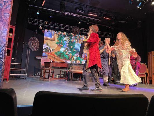 A production of Dicken's Writes a Christmas Carol