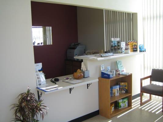 Front desk reception area