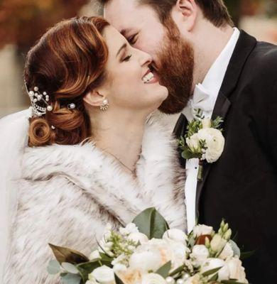 Winter wedding dream hair!