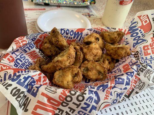 Small fried mushrooms