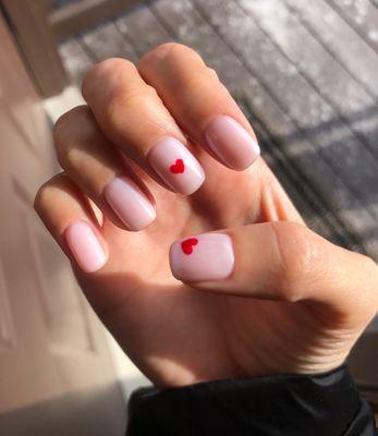 Perfect Valentine's Day gel nails