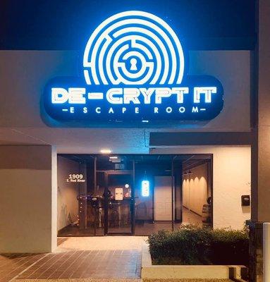 De-Crypt It Escape Room got our sign in!