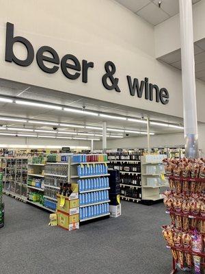 Large wine and beer section!