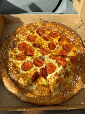 Pretzel crust pizza