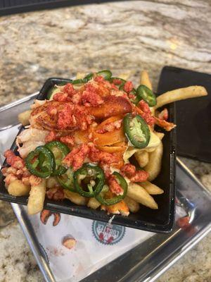 Flaming lobster fries