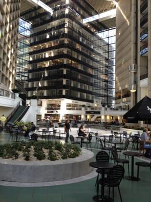 The courtyard, where you eat after ordering from BP.