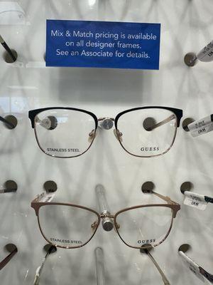 High end brand/designer frames.