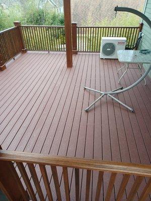 Install new composite decking & Refinish handrails