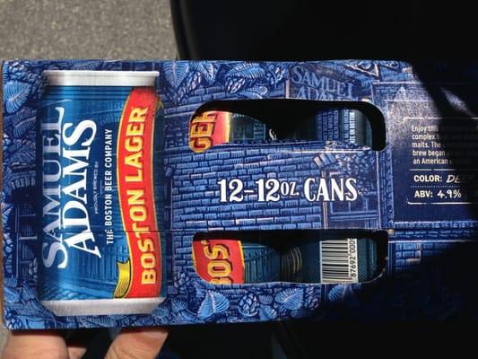 What I believe to be the best thing to ever happen to Sam Adams. It is finally in a CAN!!!!!  Taste translation shortly.