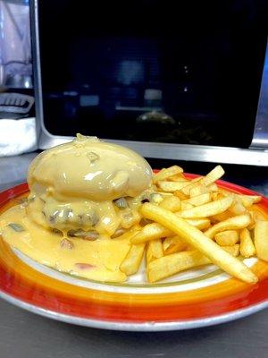 Queso burger!