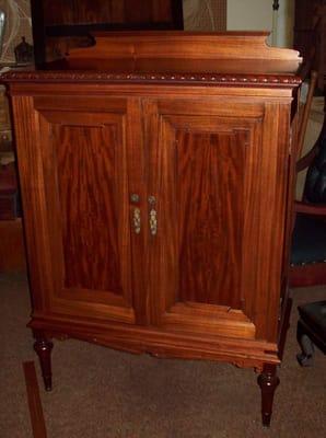 Mahogany Linen Cabinet refinished, came in painted white.