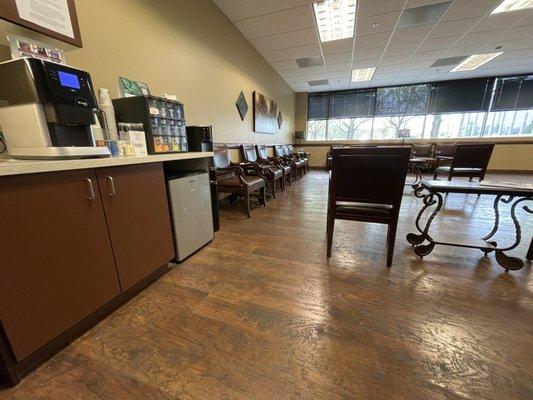 Empty waiting room at 4:55pm on a Tuesday