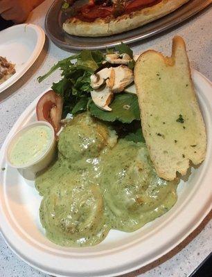 Ravioli with pesto