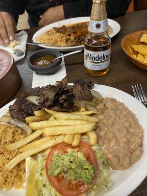 $19 carne asada plate w handmade corn tortillas excellent