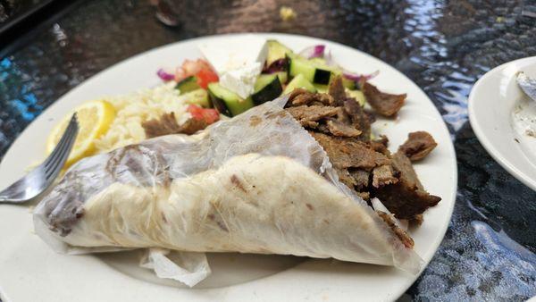 Greek Gyro Platter with beef