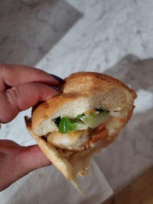 Buttered Herbs Prawns Sandwich