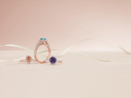 Rose Gold Gemstone Engagement Rings