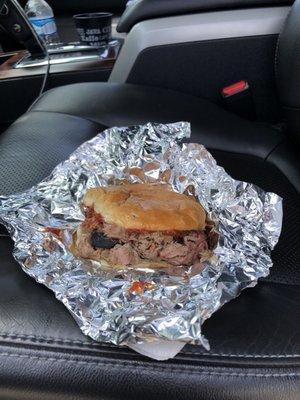 Huge pulled pork sandwich!