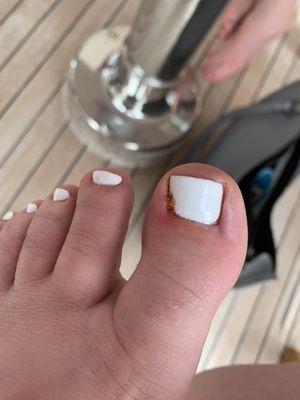 Pedicure by other woman at the salon