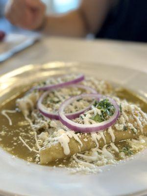 Enchiladas verdes! Table favorite :)