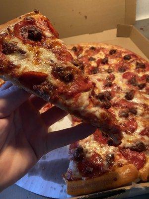 Pepperoni and hamburger