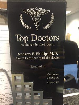 Dr. Phillips is a Top Doctor. ~ Pasadena Magazine