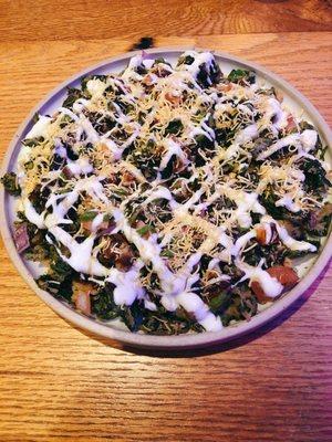 Kale and Palak Chat Plate