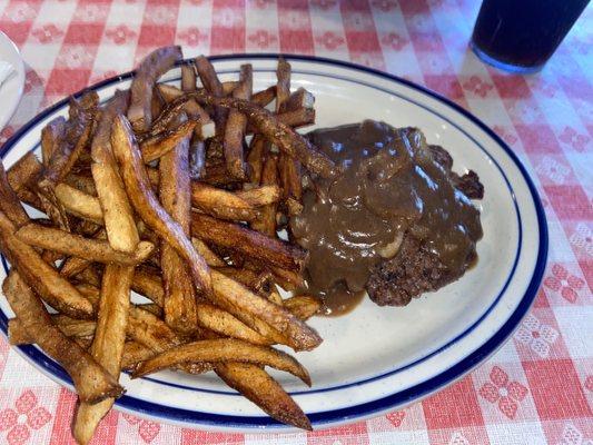 Hamburger steak lunch