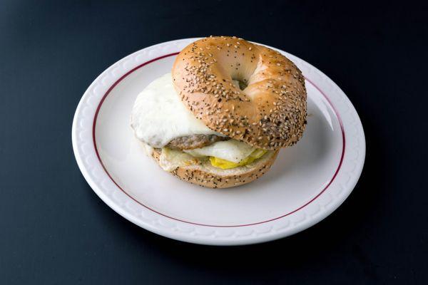 Bagel Sousage Egg and Cheese