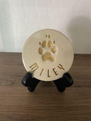 Custom Stoneware Paw Impression