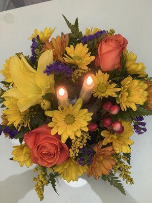 Small floral arrangement.