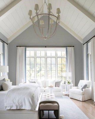 Another beautiful gray main bedroom. Love it!