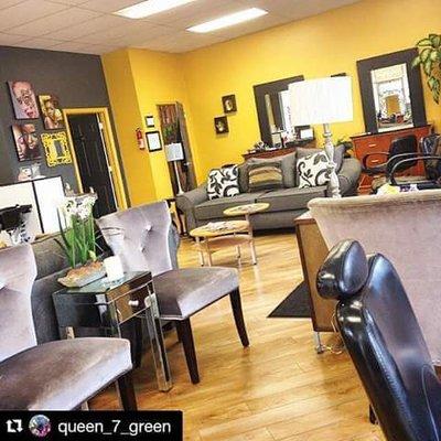 The inside of menzie salon