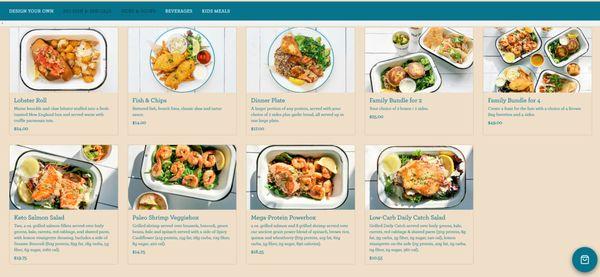 Online menu 3 of 7. Big fish and specials.