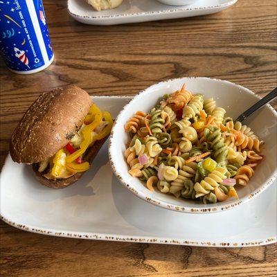 Pesto Chicken and Pasta Salad