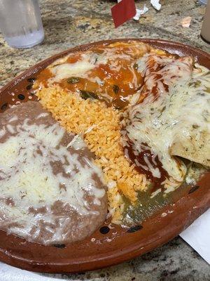 Enchilada & chile rellano plate