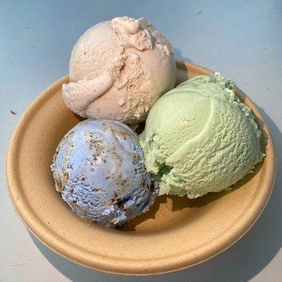 Cookie Monster, Lavender Caramel, and Pandan