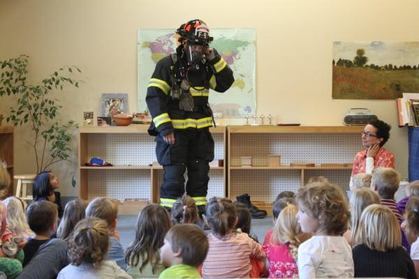 Every year we try to have the fire department come to visit us in order to talk to us about fire safety.