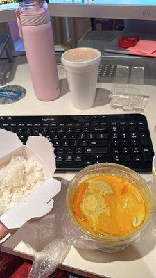 yellow curry with rice