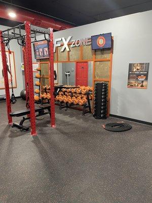 Hotworx-browsnboro Non-heated workout area the FX zone