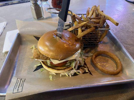 Chicken fried chicken sandwich