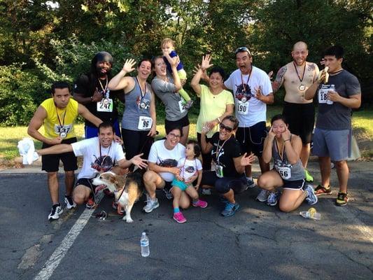 Running as a team at the Mind your Health 5K.