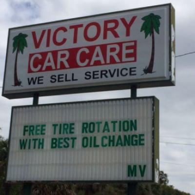 Free tire rotation with purchase of Best Oil Change for only $41 at Victory Drive location!