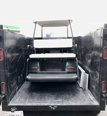 If we can fit it. We will deliver it. One of our corporate partners needed their golf cart transported to their other location across town.