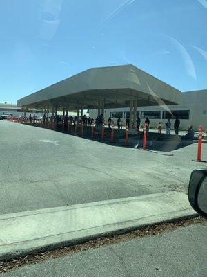 The line for the teller. At Bank of America in El Centro, CA.