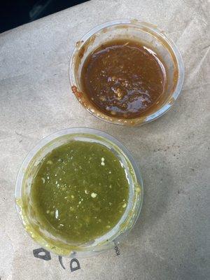 red and green salsa super MILD