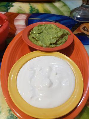 Sour cream and guac