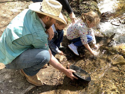 Panning for gold (and finding arrowheads) with Ben.